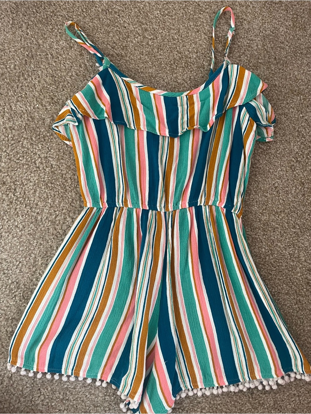 Arizona Jean Company Multicolor Striped Sleeveless Romper
